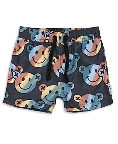 Huxbaby Boys' Smiley Rainbow Bear Printed Swim Trunks - Baby, Little Kid