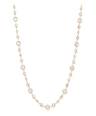 Ippolita 18K Gold Lollipop Lollitini Necklace in Mother-Of-Pearl Doublet and Clear Quartz, 36