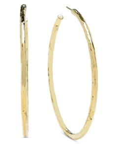 Ippolita 18K Yellow Gold Classico Hammered Extra Large Hoop Earrings