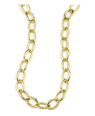 Ippolita 18K Yellow Gold Hammered Bastille Link Chain Necklace, 18