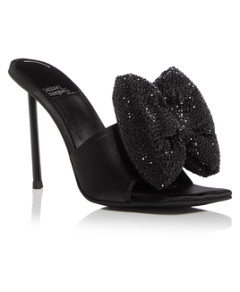 Jeffrey Campbell Women's Bow-Down Embellished High Heel Slide Sandals