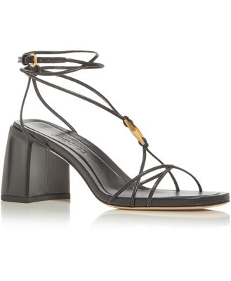 Jimmy Choo Women's Onyxia 70 Strappy Block Heel Sandals