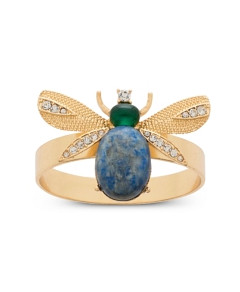 Joanna Buchanan Etched Wing Bug Lapis Lazuli Napkin Rings, Set of 4