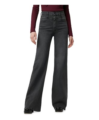 Joe's Jeans The Goldie Palazzo High Rise Wide Leg Jeans in Black Cat