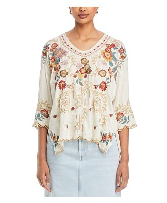 Johnny Was Gabriela Embroidered Blouse