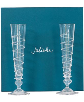 Juliska Amalia Boxed Flutes, Set of 2