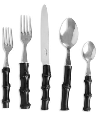 Juliska Bamboo Black 5-Piece Flatware Place Setting