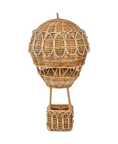 Juliska Provence Rattan Whitewash Medium Hot Air Balloon Basket