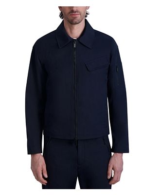 Karl Lagerfeld Paris Zip Front Shirt Jacket