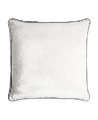 Kevin O'Brien Studio White Silk Velvet Decorative Pillow