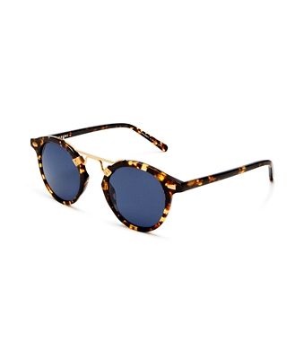 Krewe St. Louis 24K Polarized Round Sunglasses, 46mm