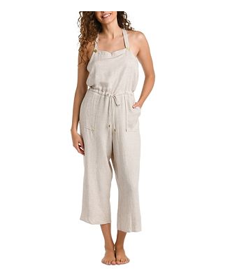 La Blanca Delphine Overall Cropped Cover Up Jumpsuit
