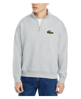 Lacoste Cotton Quarter Zip Logo Sweatshirt