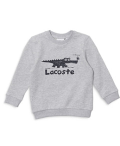 Lacoste Unisex Crocodile Print Crew Sweatshirt - Little Kid, Big Kid