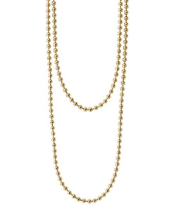 Lagos Caviar Gold Collection 18K Gold Ball Chain Necklace, 34