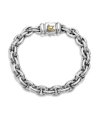 Lagos Men's 18K Yellow Gold & Sterling Silver Anthem Double Link Chain Bracelet - 100% Exclusive