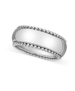 Lagos Men's Sterling Silver Anthem Polished Caviar Bead Band - 100% Exclusive