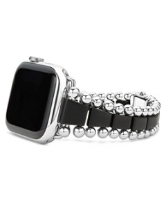 Lagos Smart Caviar Black Ceramic & Stainless Steel Apple Watch Bracelet, 42mm - 100% Exclusive