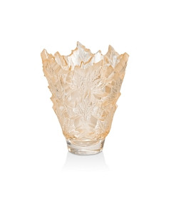 Lalique Champs-Elysees Vase, Gold Luster