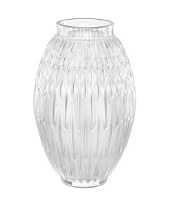 Lalique Plumes Vase in Clear,