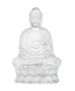 Lalique Small Buddha Figure, Clear
