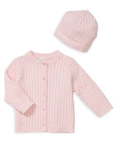 Little Me Girls' Cable-Knit Cardigan & Hat - Baby