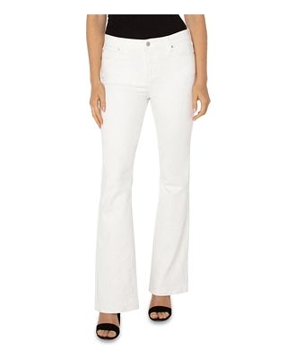 Liverpool Los Angeles Lucy Mid Rise Bootcut Jeans in Bone White