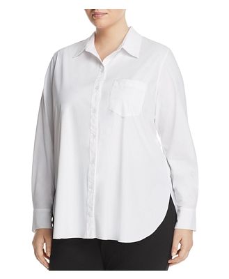 Lysse Plus Schiffer Pocketed Pleated-Back Button-Down Shirt