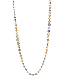 Marco Bicego 18K Gold Jaipur Color Mixed Gemstone Graduated Strand Necklace, 36