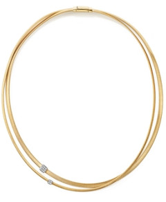 Marco Bicego 18K Yellow Gold Masai Two Strand Diamond Necklace, 17