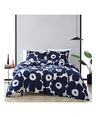Marimekko Unikko Blue Comforter Set, Full/Queen