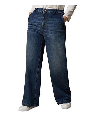 Marina Rinaldi Holly Wide Leg Jeans in Midnight Blue