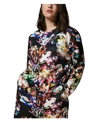 Marina Rinaldi Jewel Print Neoprene Jersey Sweatshirt