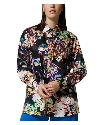 Marina Rinaldi Jewel Print Satin Shirt