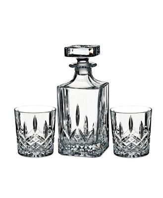 Marquis by Waterford Markham Squared Decanter & Double Old Fashioned Glass Set