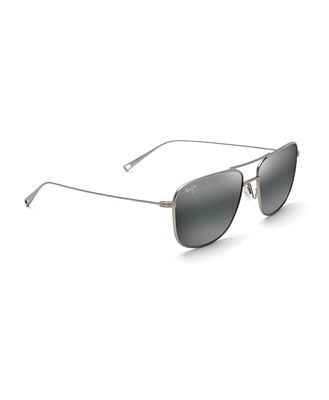 Maui Jim Mikioi Aviator Polarized Sunglasses, 54mm