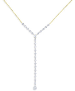 Meira T 14K White & Yellow Gold Diamond Lariat Necklace, 18