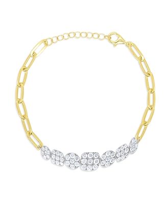 Meira T 14K Yellow Gold & 14K White Gold Diamond Geometric Bracelet