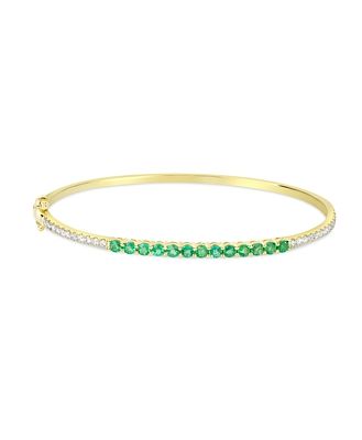 Meira T 14K Yellow Gold Diamond & Emerald Bracelet