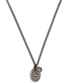 Miansai Dove Oxidized Sterling Silver Pendant Necklace, 12