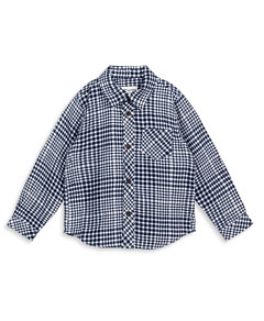 Miles The Label Boys' Brushed Flannel Checkered Shirt - Little Kid