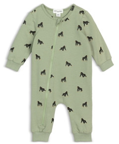 Miles The Label Boys' Cotton Blend Gorilla Print Coverall - Baby