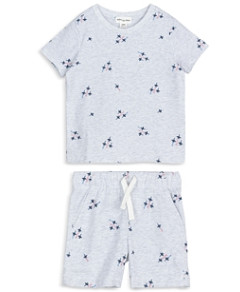 Miles The Label Boys' Two Piece Fighter Jet Tee & Shorts Set - Baby