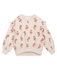 Miles the Label Girls' Dragon Flower Sweatshirt - Little Kid