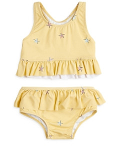 Miles The Label Girls' Starfish Ruffle Two Piece Swimsuit - Baby