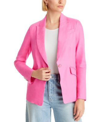 Milly Single Button Classic Linen Blazer