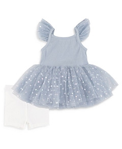 Miniclasix Girls' Tutu Dress & Bike Shorts Set - Baby