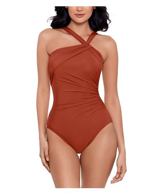 Miraclesuit Rock Solid Europa Asymmetric Underwire One Piece Swimsuit