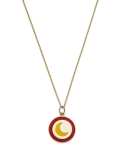 Moon & Meadow 14K Yellow Gold Enamel Moon Medallion Pendant Necklace, 18 - 100% Exclusive