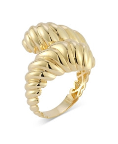 Moon & Meadow 14K Yellow Gold Twist Bypass Ring